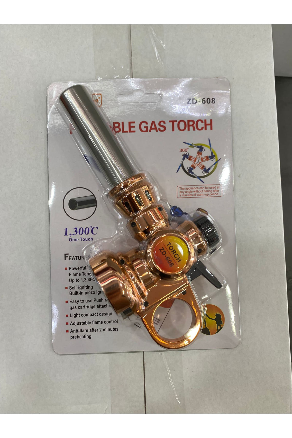 SENBANG ZD-608 Premium Torch Pürmüz Başlık Kamp Gazı Kartuşu
