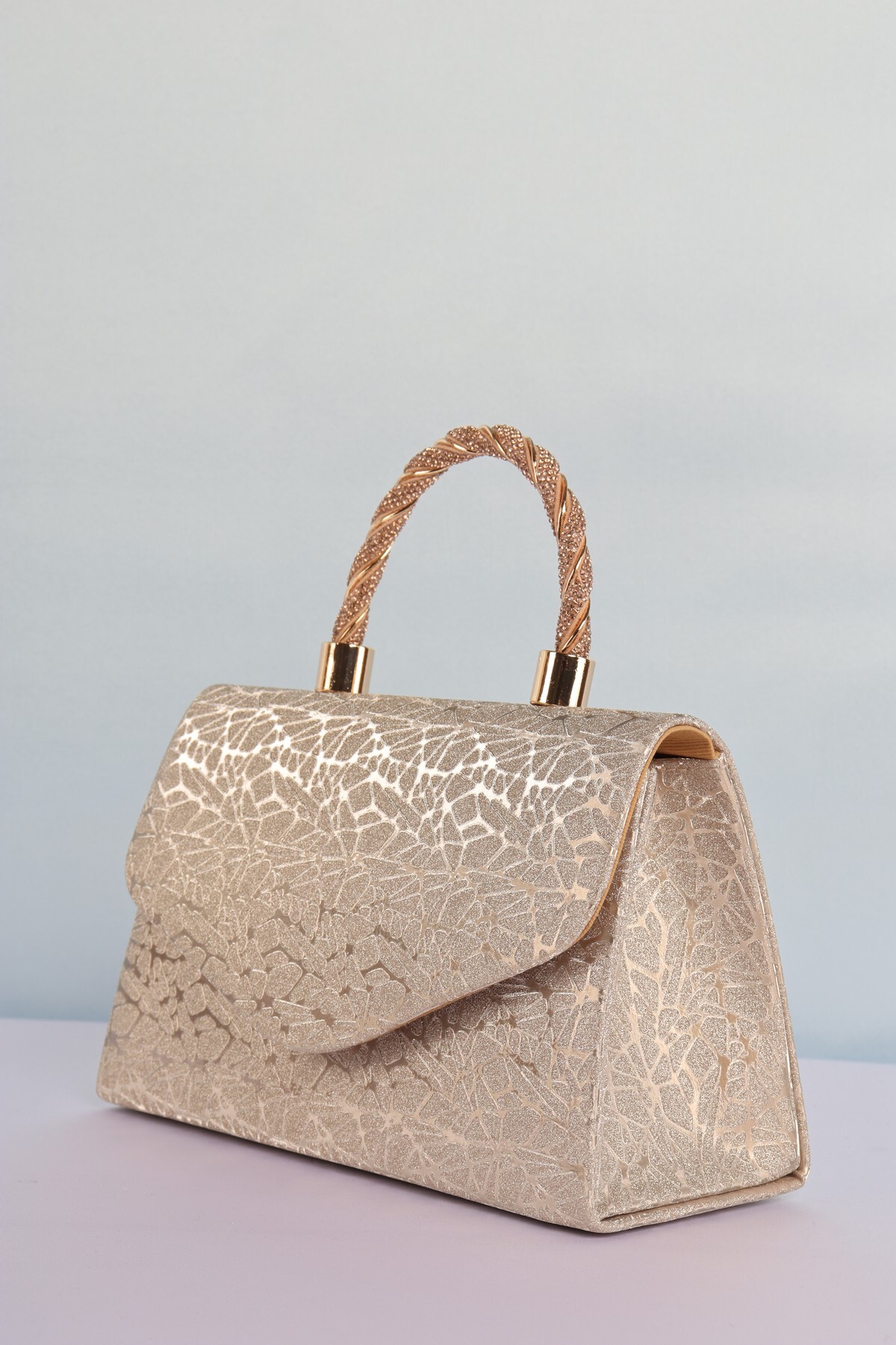 weem bag Elysara EB0267 | NEW YAPRAK ŞIK ÖRGÜ SAPLI ÇANTA görsel 3