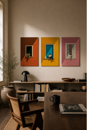 Store Üçlü kanvas tablo set