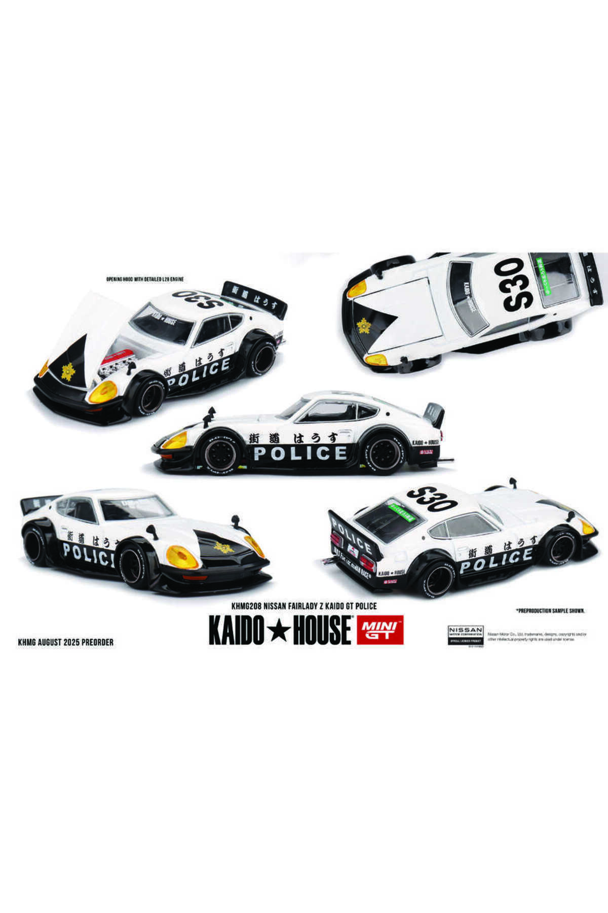 mini gt 1/64 //208 Kaido House Nissan Fairlady Z Kaido GT Police