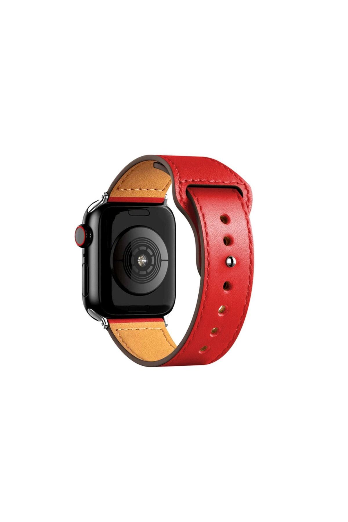 Watch 42mm Kr415 Luaz Deri Kordon (saat Değildir) - Kırmızı