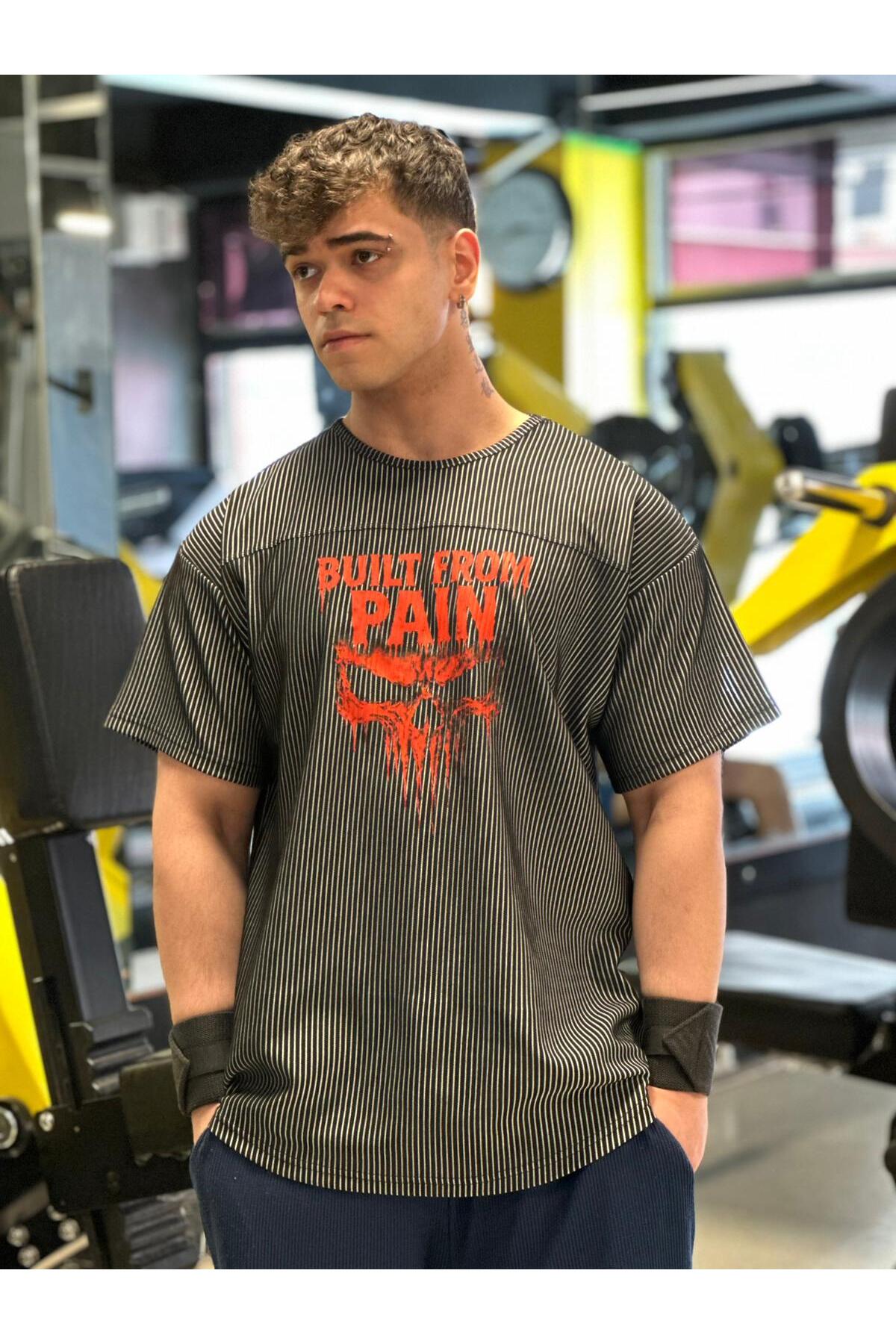 Goat Giyim Fitness Üst Sporcu Baggy Kesim T-Shirt görsel 2