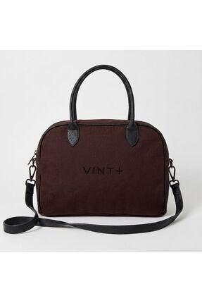 vintplus KANVAS BOWLİNG ÇANTA - KAHVE