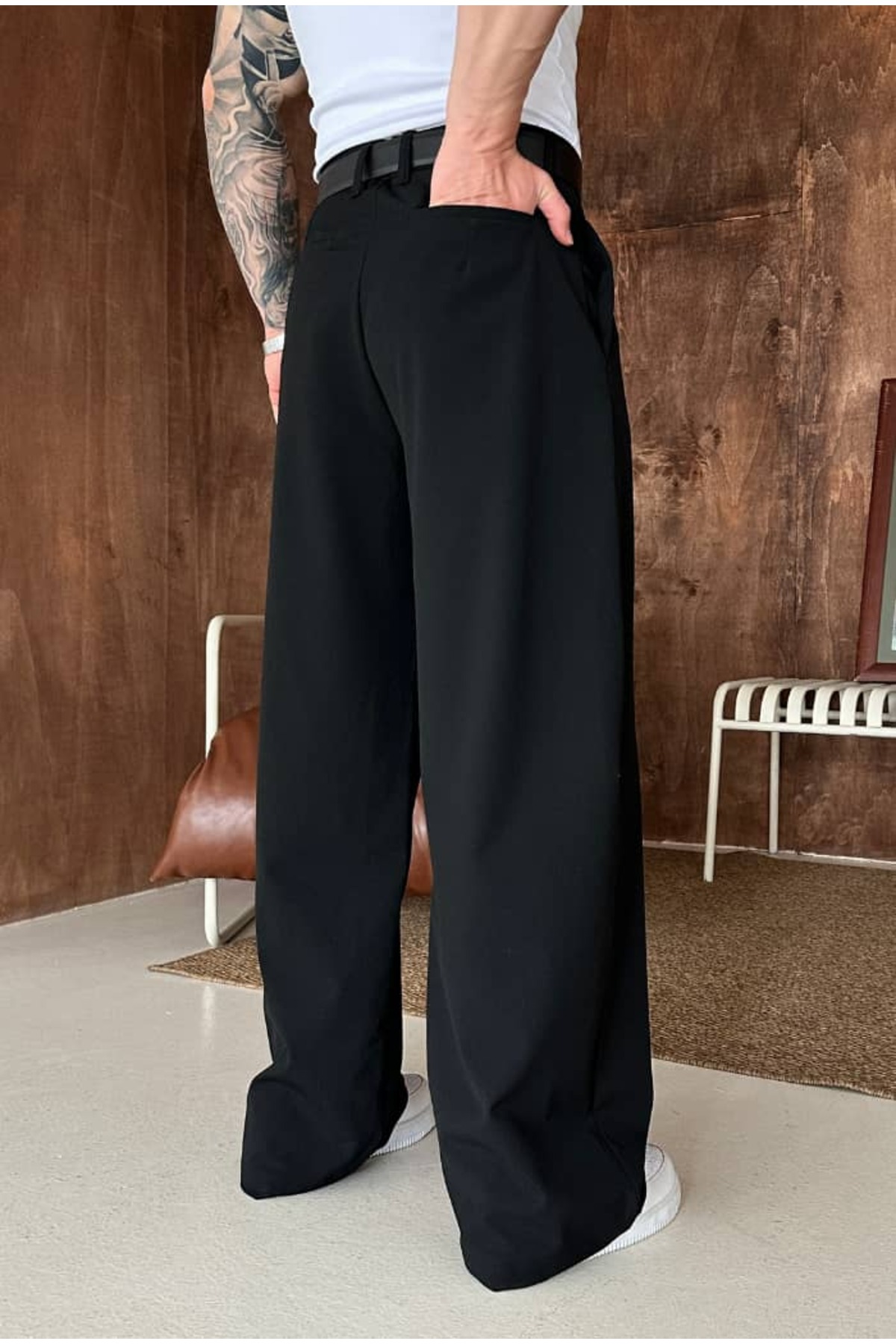 Extra Baggy Wide Fit Premium Kumaş Pantolon — رنگارنگ ExtraKmş0 — تصویر 5 از 7