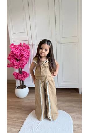 Butik Kız Çocuk Keten 2 Li Takım