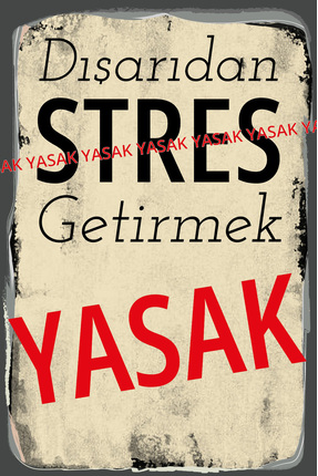 tpkitapevi Retro Vintage 5 mm Ahşap Üzerine Stres Temalı Poster Tablo 20X30 cm