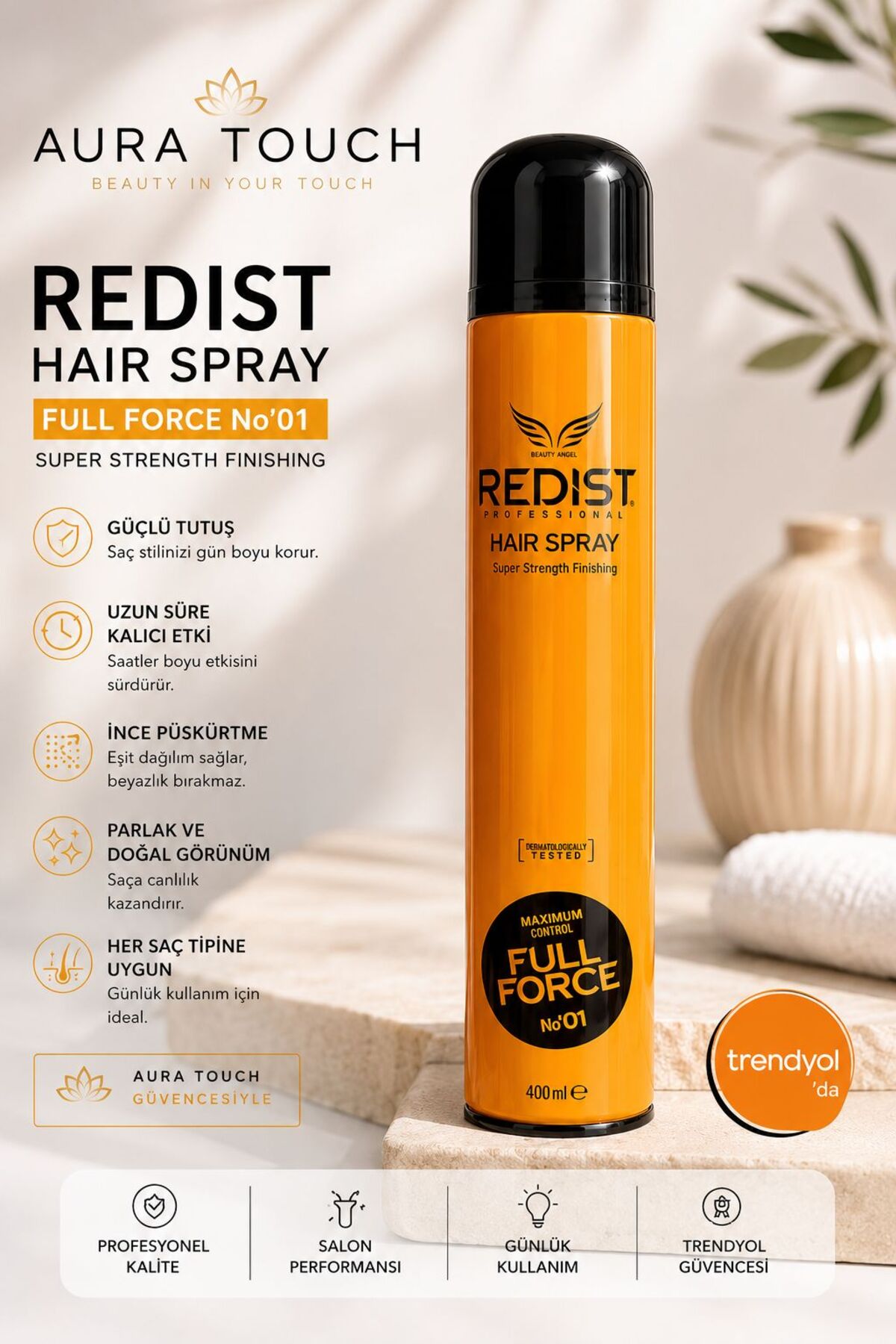 AURA TOUCH REDİST0 ŞAÇ SABİTLEYİCİ — REDİS01 — تصویر 2 از 2