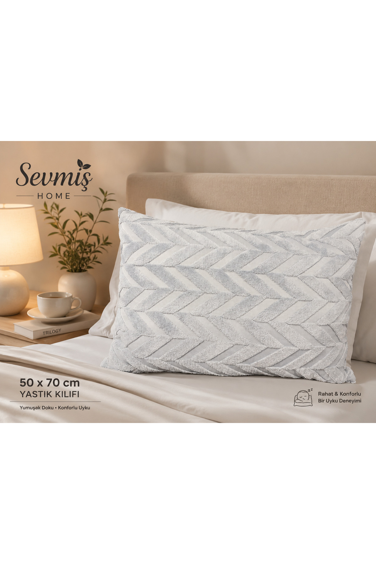 50x70 cm Wersoft Kumaş Dekoratif Yastık Kılıfı Modern Şık Tasarım