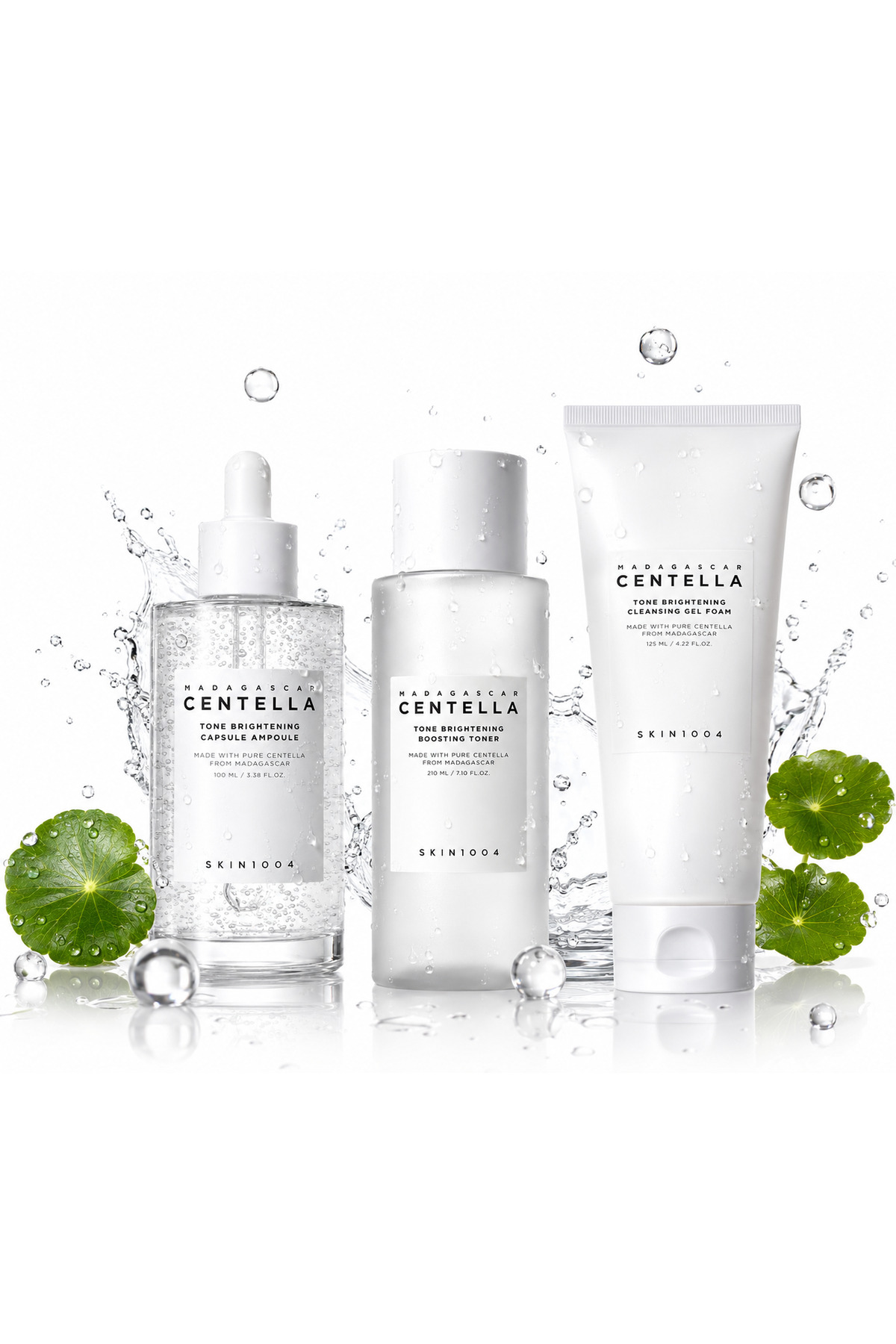 Madagascar Centella Skin Care Set for Brightening...