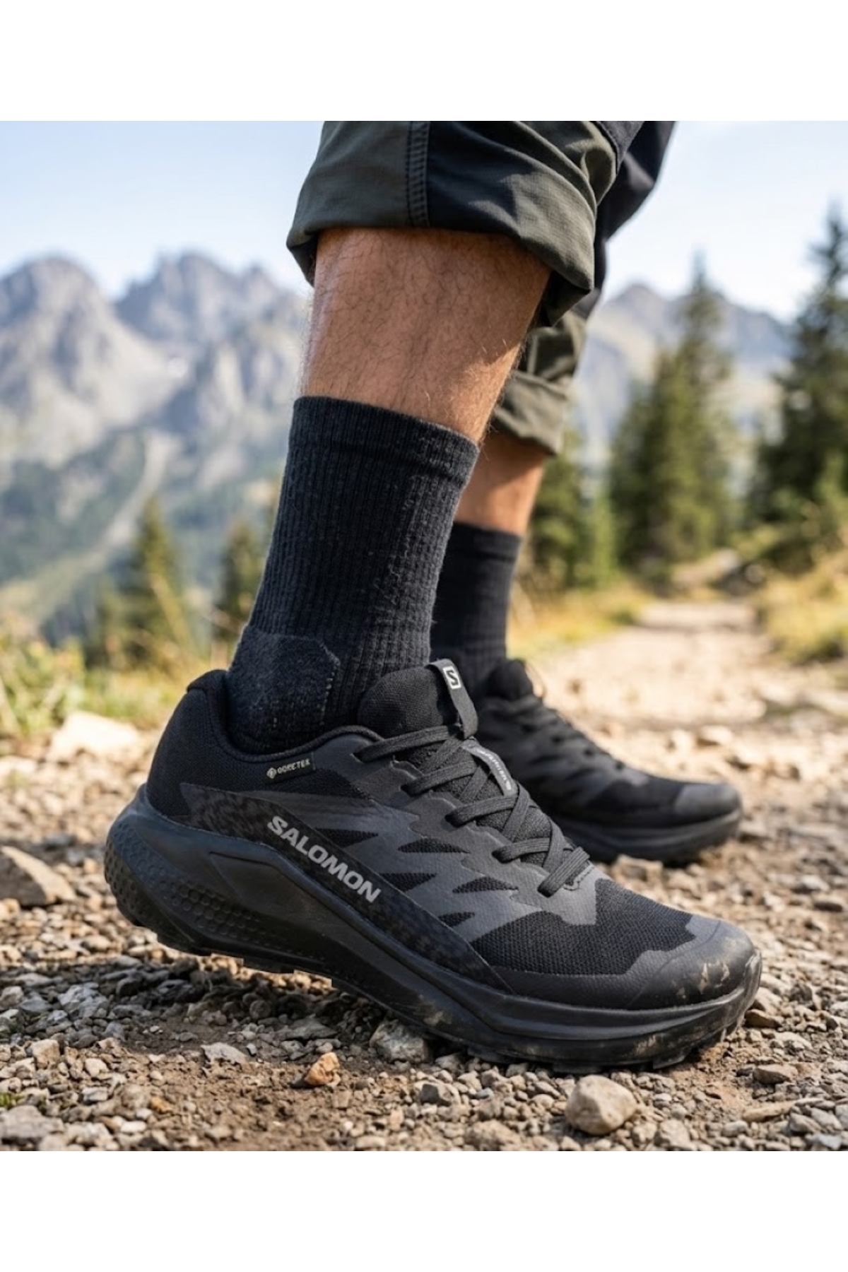 کفش ورزشی دویدن مردانه Alphaglide GTX مشکی سالومون کفش بیرونی Salomon