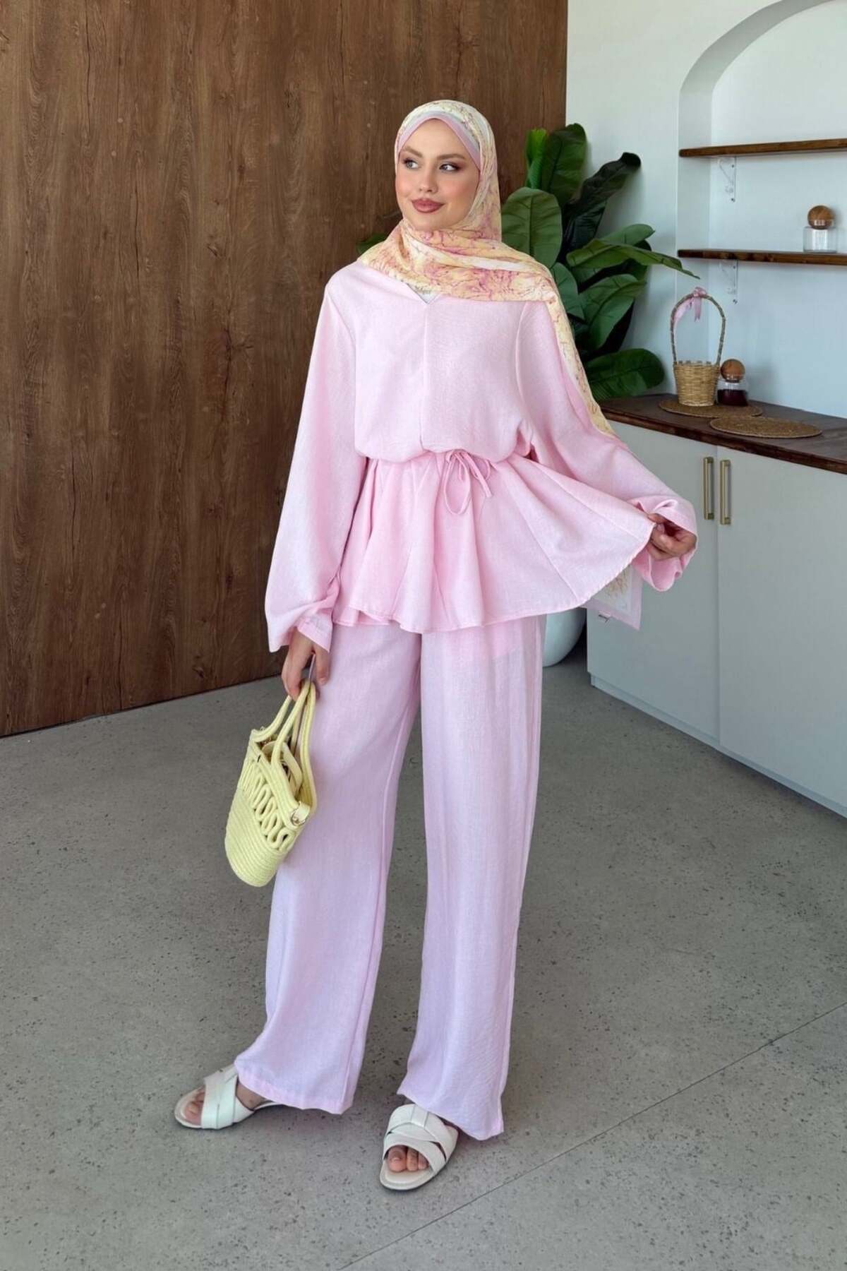 Şule Giyim Leman Double Set Pink