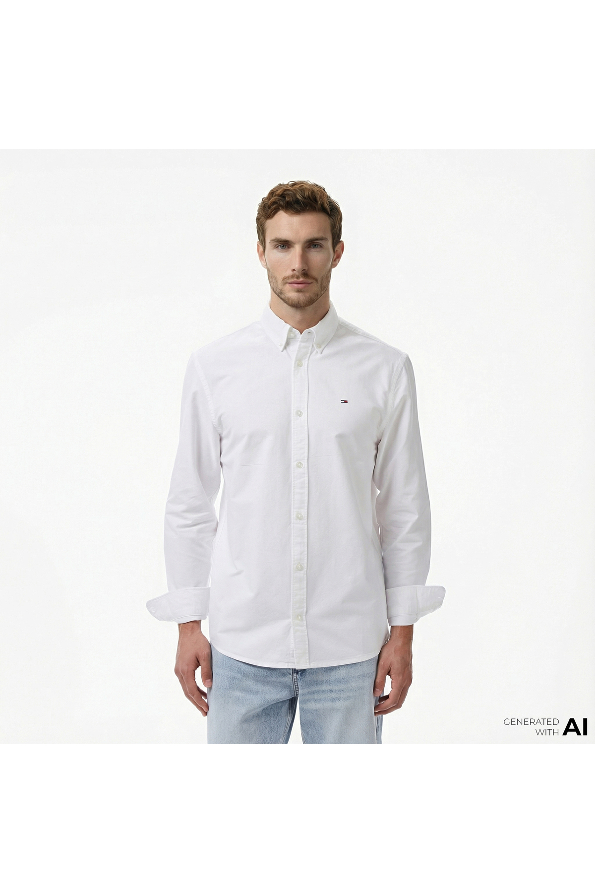Tommy Hilfiger Oxford Erkek Beyaz Gömlek — رنگارنگ TYCFKW2JNN173867303655223