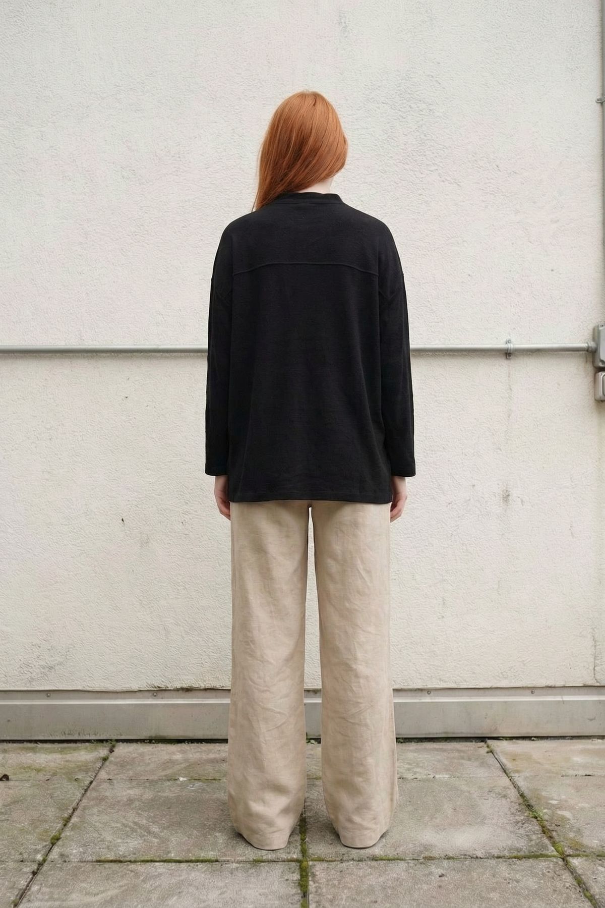 Hiccup MY FASHION Oversize Uzun Kollu Keten Karışımlı Gömlek görsel 5