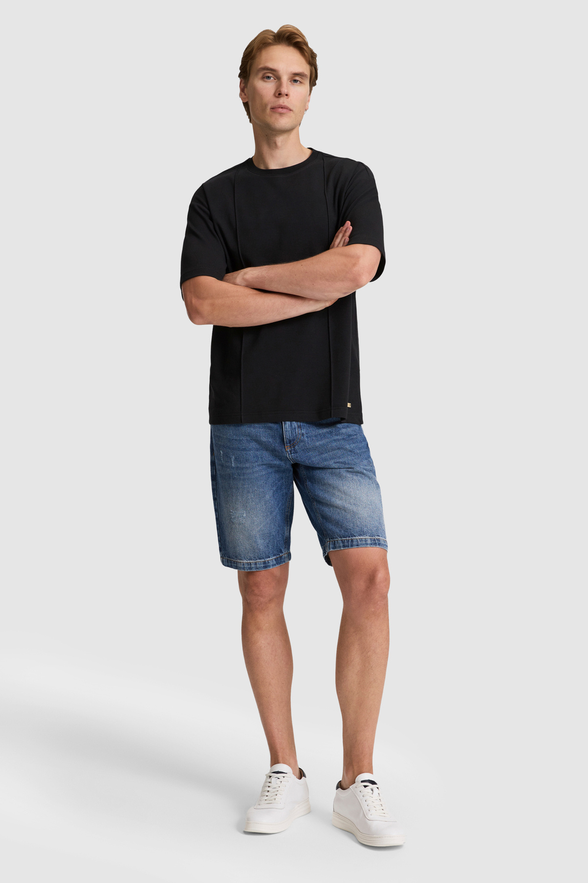 U.S. Polo Assn. Erkek Siyah Comfort Fit Bisiklet Yaka Tişört 50326947-VR046 görsel 4