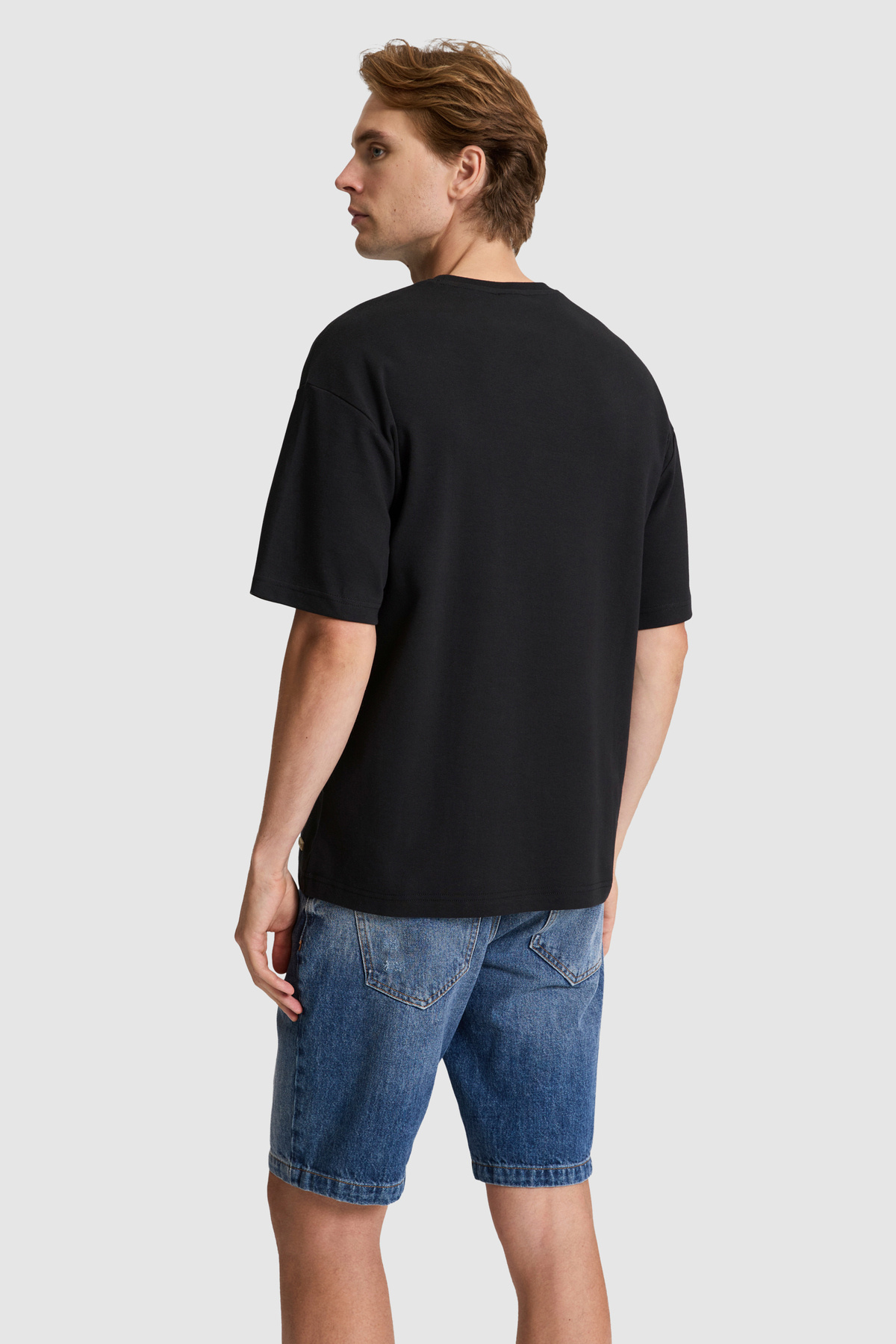 U.S. Polo Assn. Erkek Siyah Comfort Fit Bisiklet Yaka Tişört 50326947-VR046 görsel 5