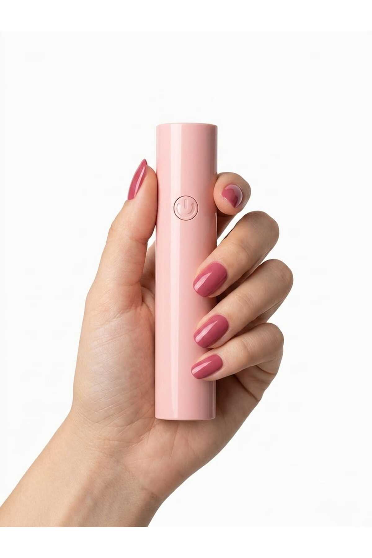 UV Mini Oje Jel Kurutucu Taşınabilir Şarjlı 60-120 Saniye zaman ayarlı Pembe Fener — c21-ojekurutucupembe-da — تصویر 3 از 6