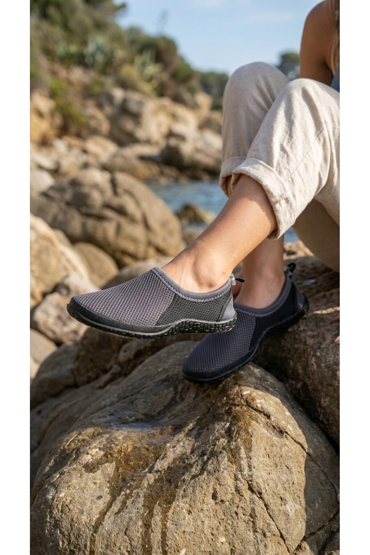 Moda Frato BEACH-70 Unisex Aqua Deniz Ayakkabısı Suya Dayanıklı Kaydırmaz Taban Sörf Havuz Plaj Ayakkabısı
