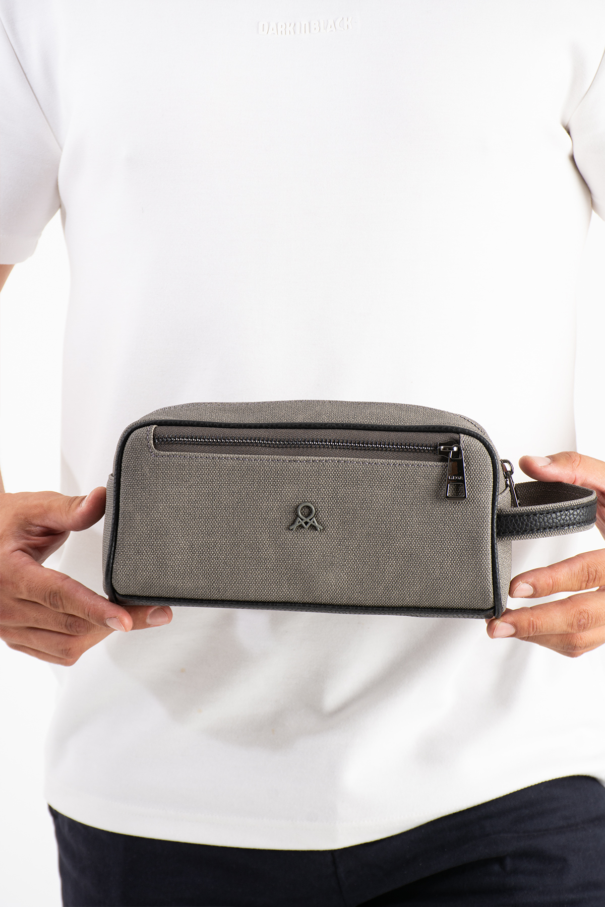 byhakan Mega 435 Erkek El Portföyü El Çantası Clutch Çanta Traş Çantası GRİ SİYAH