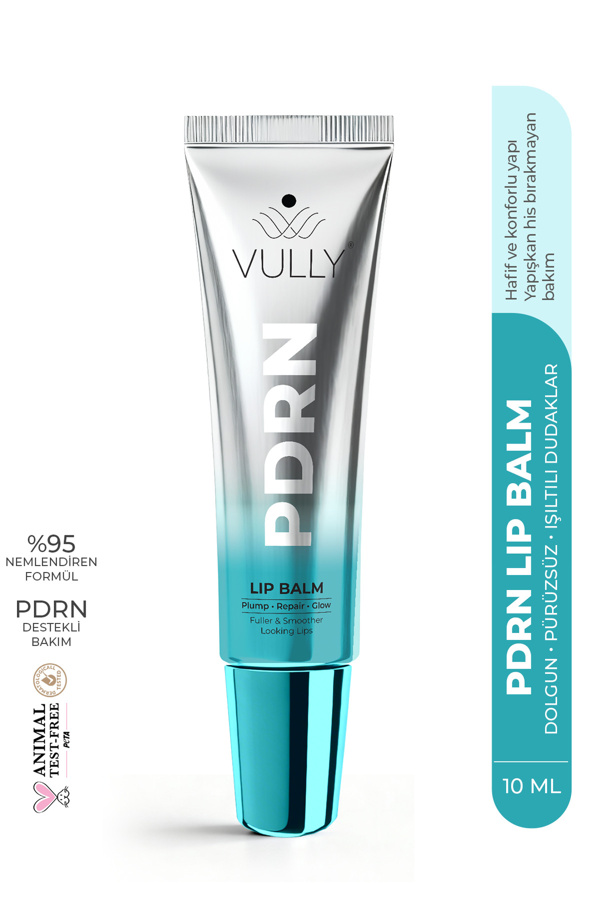 PDRN Glow Lip Balm | Şeffaf, Cam Görünümlü Parlaklık Veren, Dolgunlaştırıcı ve Onarıcı Dudak Bakım Balmı | PDRN, Hyalüronik Asit & Peptit İçeren 10 ml — بی‌رنگ Dudak Lip Balm