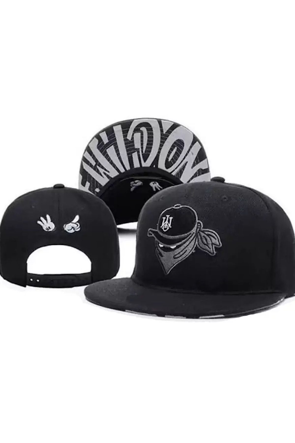 Giraffe Hip Hop Snapback Cap Şapka Beyaz Unisex Erkek/Kadın (Arkası Ayarlamalı)