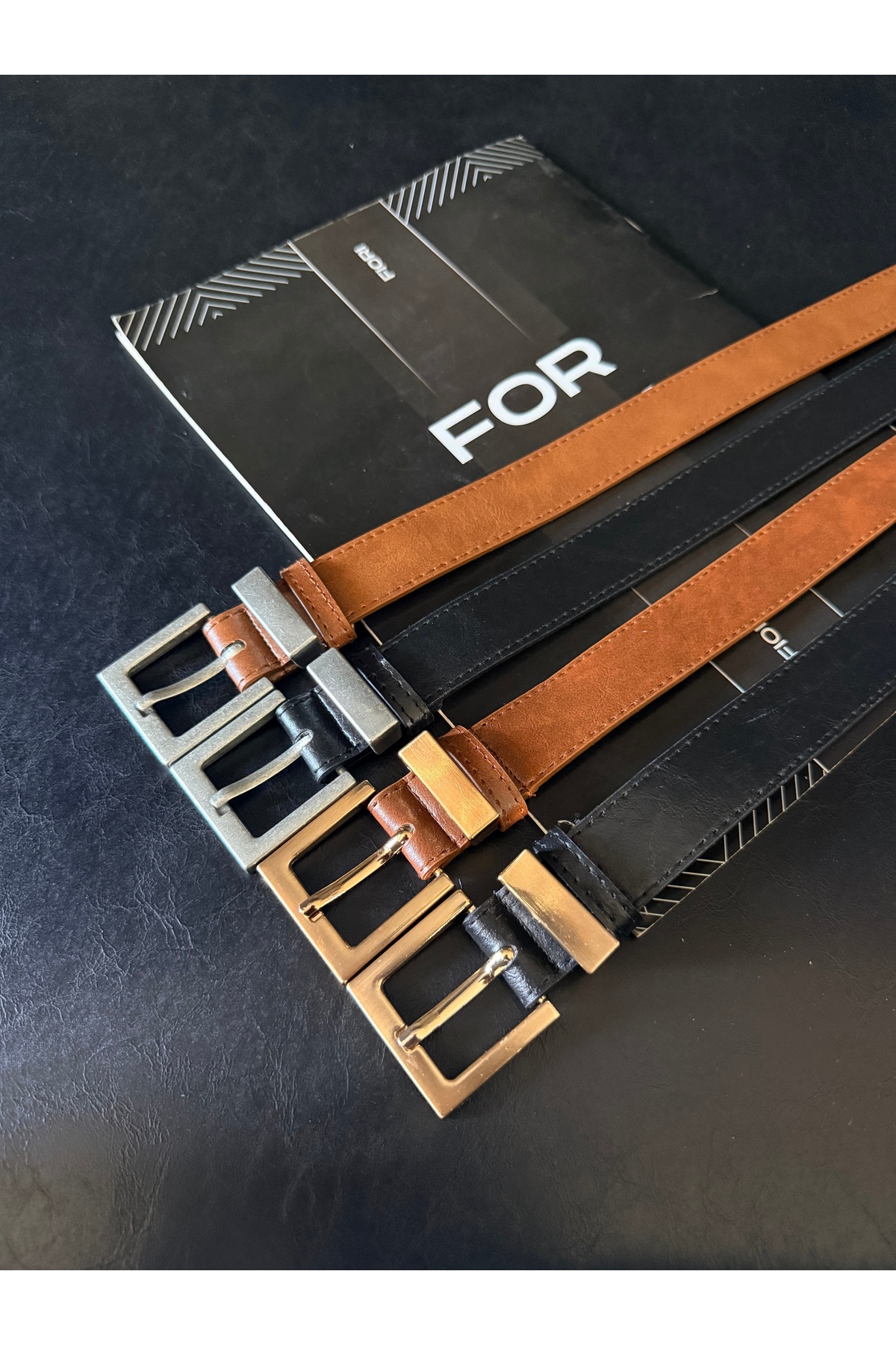 Women's Bridge Belt with Square Buckle, Pants Belt, Jacket Belt, Dress Belt