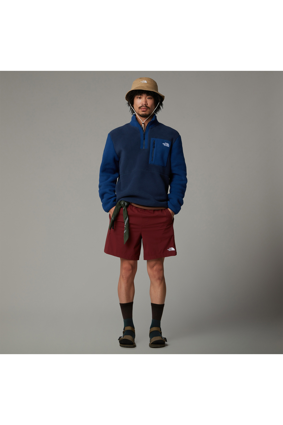 THE NORTH FACE Yumiori 1/4 Zipped Erkek Mavi Polar Üst görsel 2