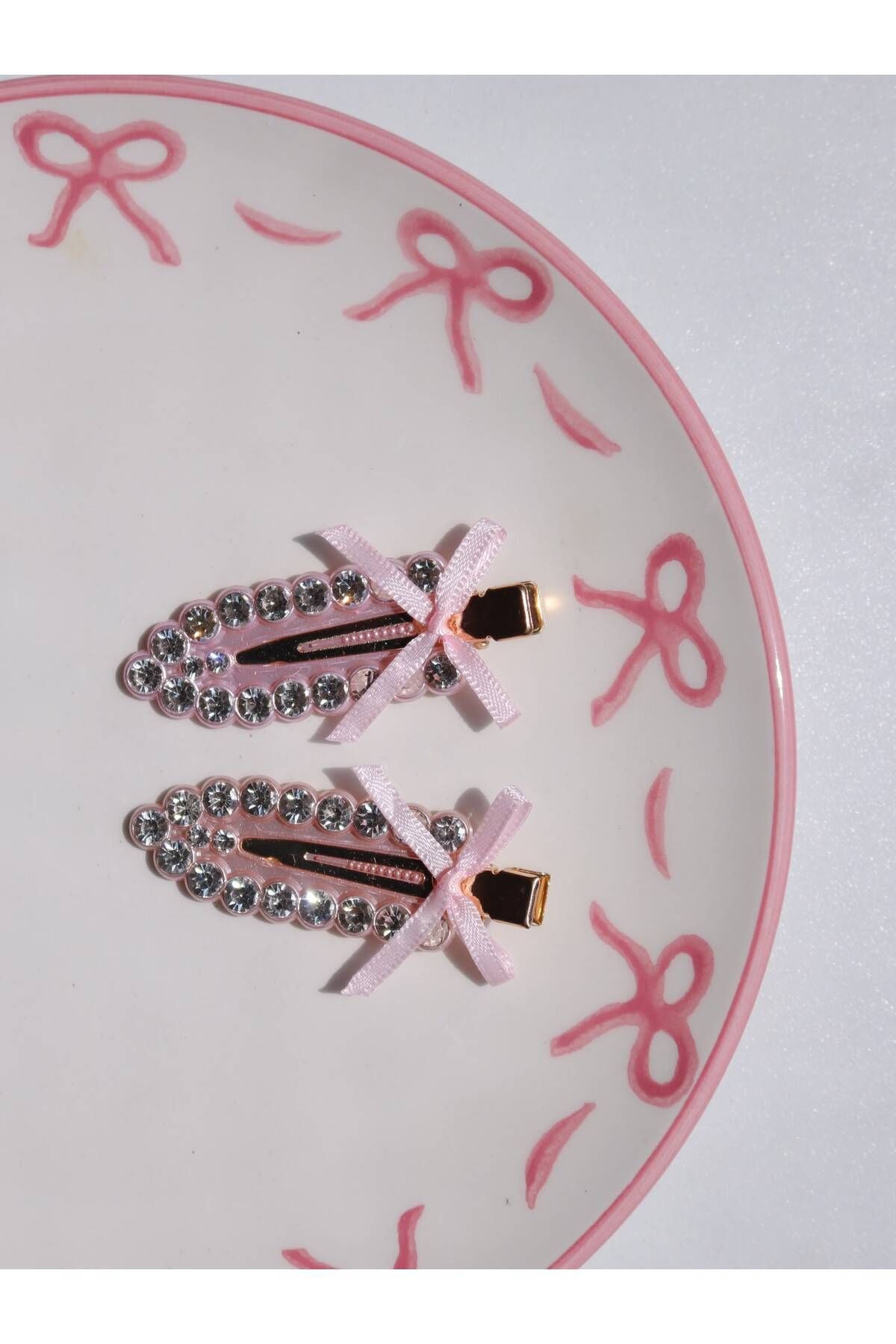 Loova Pembe Princess Taşlı Kurdeleli Toka