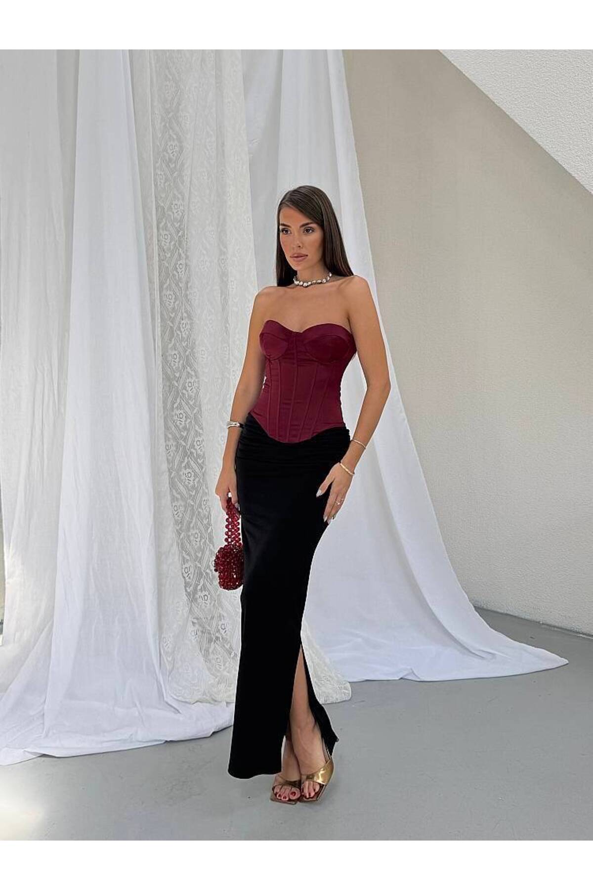 MAXMOOR RENA Büstiyer 1405 - Bordo görsel 3