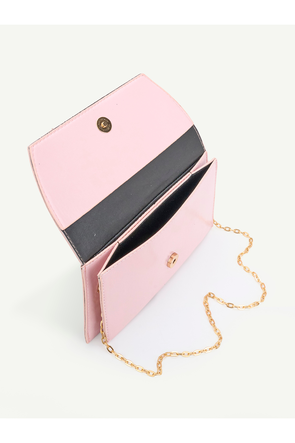 Nudia Sisi Zincir Askılı Mıknatıs Detaylı Zincir Askılı Kapaklı Kadın El ve Omuz Çantası, Şık Portföy Clutch görsel 3