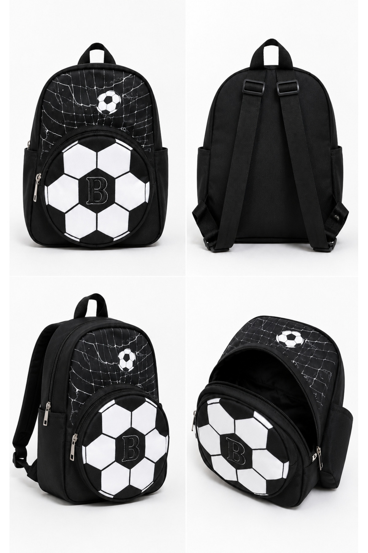 mini kanka Boys-Girls Mini Backpack - Rabbit and Football Pattern, Zipper Closure, Adjustable Strap, Kindergarten and Daily Use Bag