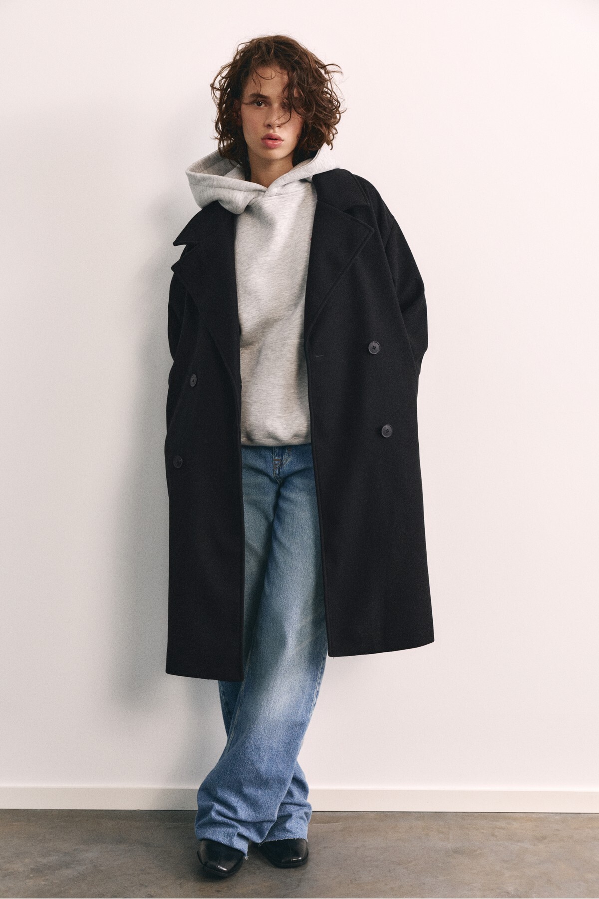 Pull & Bear Çift düğmeli kaban