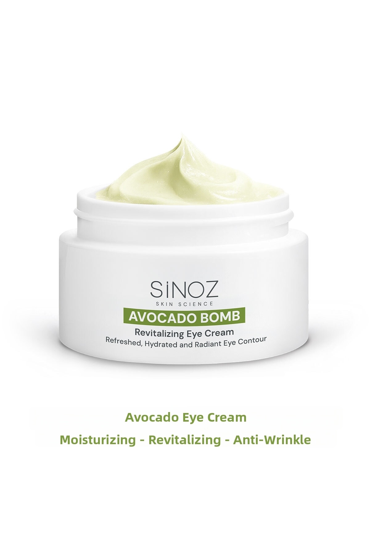 SİNOZ Avocado Bomb Eye Contour Care Cream - Moisturizing Revitalizing Anti-Wr...