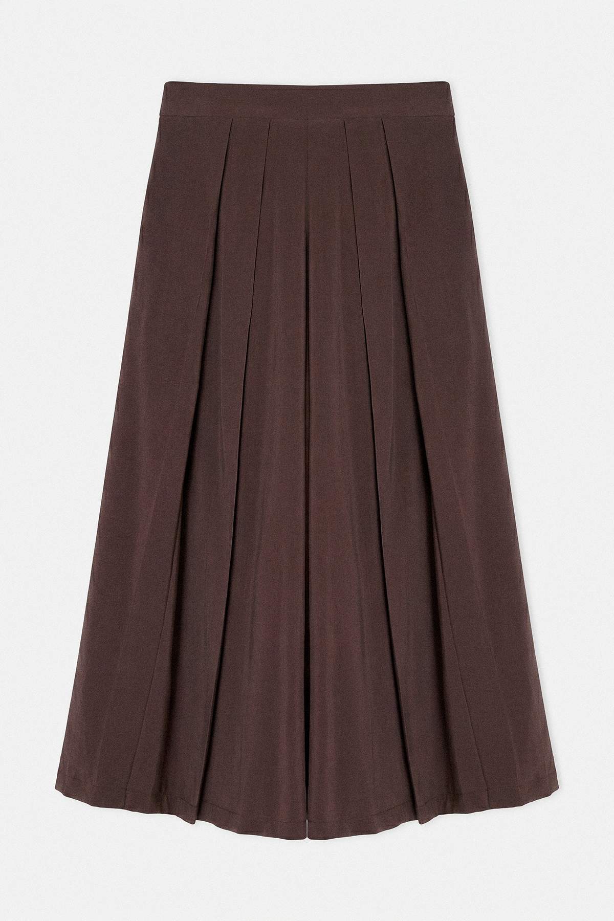 Drop by Trendyolmilla Kahverengi Modal Beli Lastikli Fermuarlı Pileli Pantolon TDRSS26PL00046