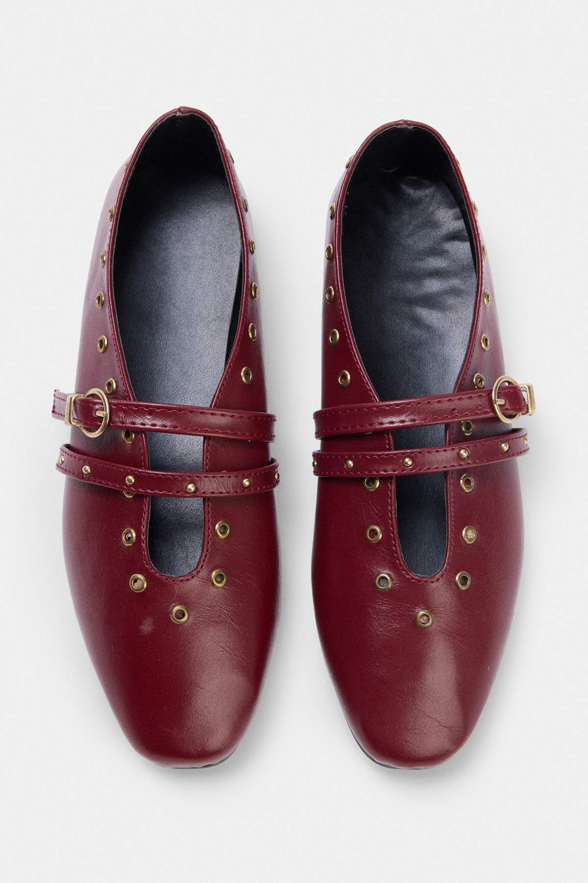 Trendyol Shoes Burgundy Bird Eye Detailed Women's Ballerinas Takss26Be00031
