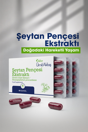 Dr. Ümit Aktaş Şeytan Pençesi - Devil's Claw - 60 Bitkisel Kapsül