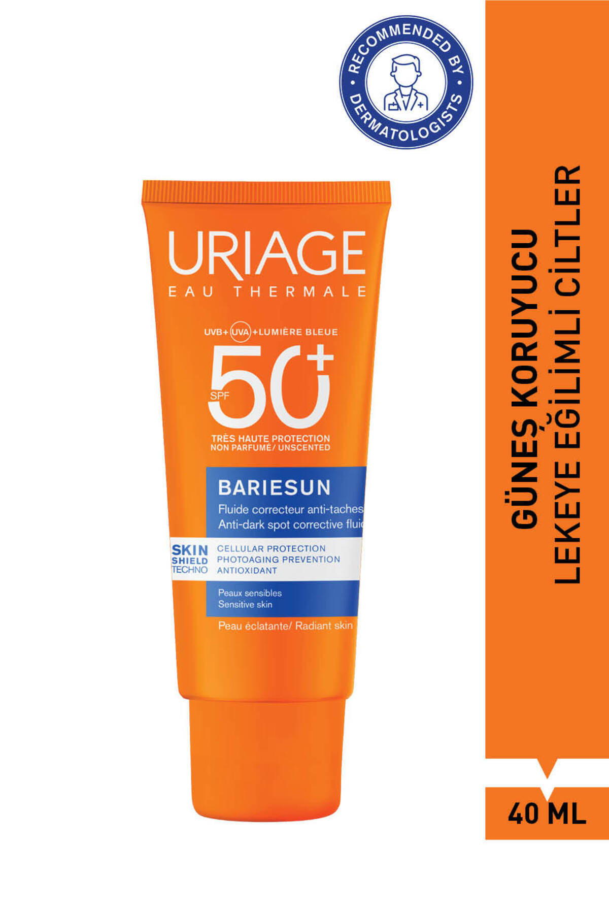 Uriage BARIESUN SPF50+ Lekeye Eğilimli Ciltler İçin Fluid 40 ml — 3661434028090