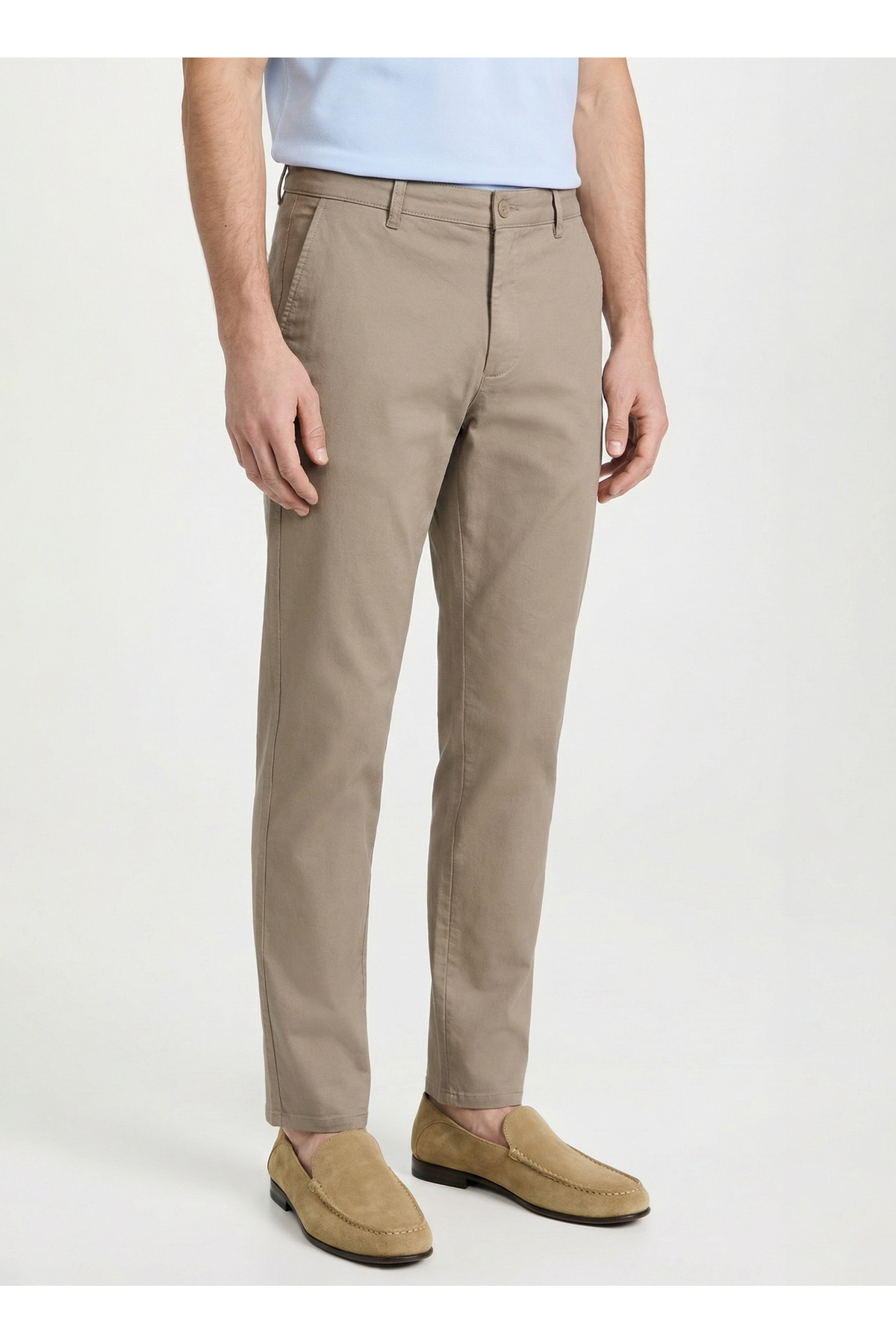 Vizon Erkek Slim Fit Chino Pantolon F6SM-PNT 658 N — بژ 5003328251 — تصویر 3 از 8