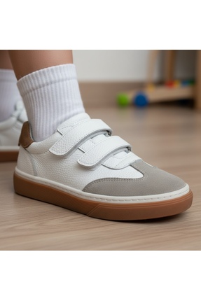 Daltonlar Dalton Shoes Hakiki Deri Ortopedik Cırt Cırtlı Çocuk Sneaker Beyaz ...