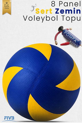 Hsport Yarı Profesyonel 8 Panel Voleybol Topu İç-Dış Mekan Sert Zemin Dayanık...