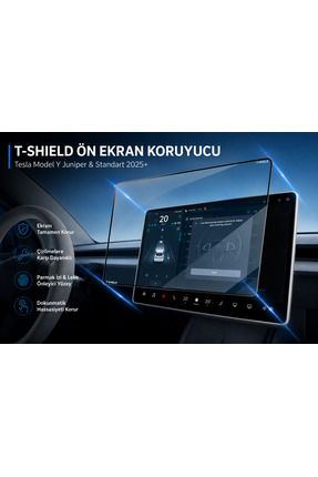 TPARTS Tesla Model Y Juniper & Standart 2025 15.4 inç T-Shield Ön Ekran Koruyucu