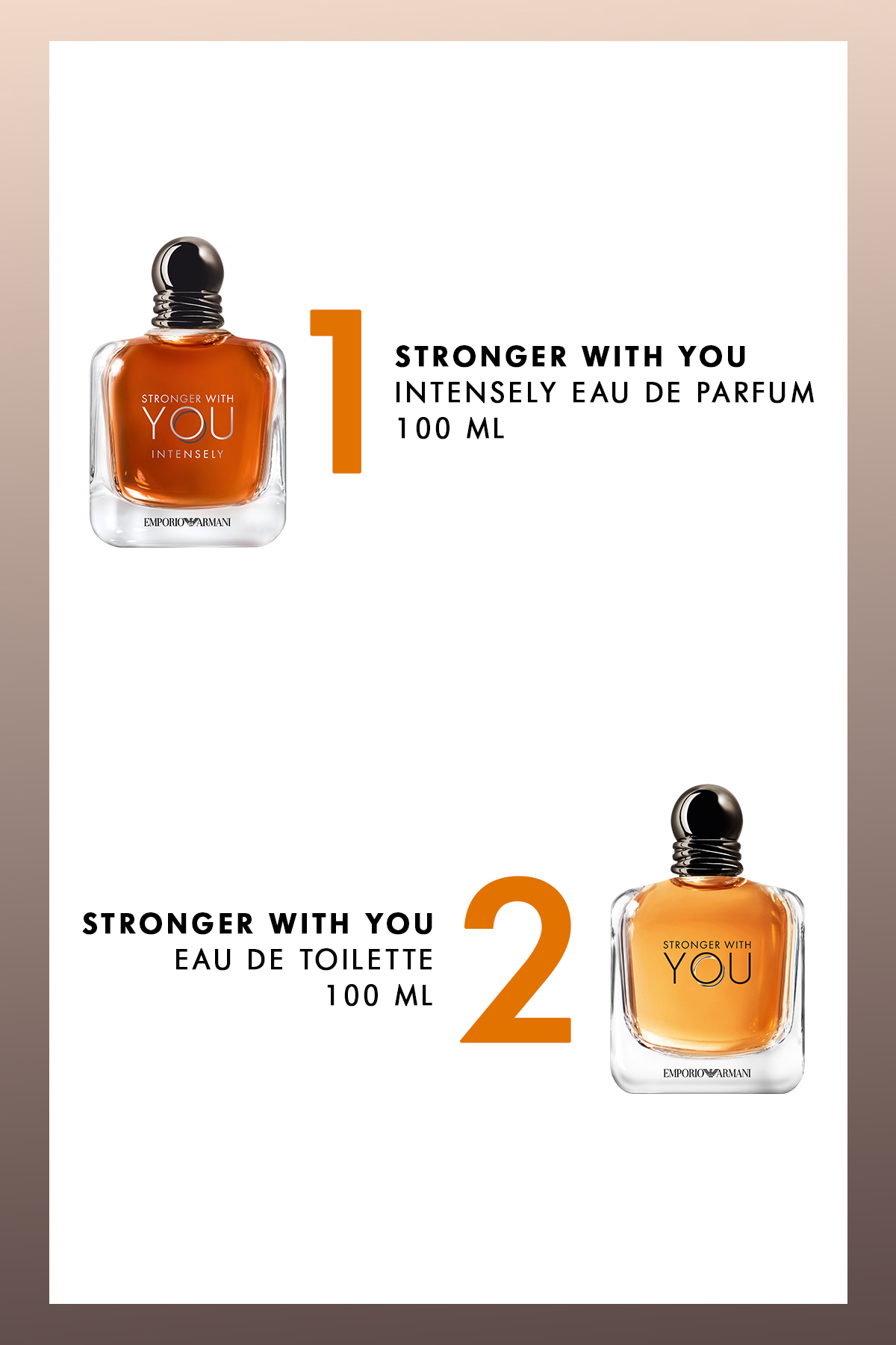 Stronger With You EDT 100 ml ve Intensely EDP 100 ml Erkek Parfüm Seti 7829999999012 — VB829012 — تصویر 2 از 6