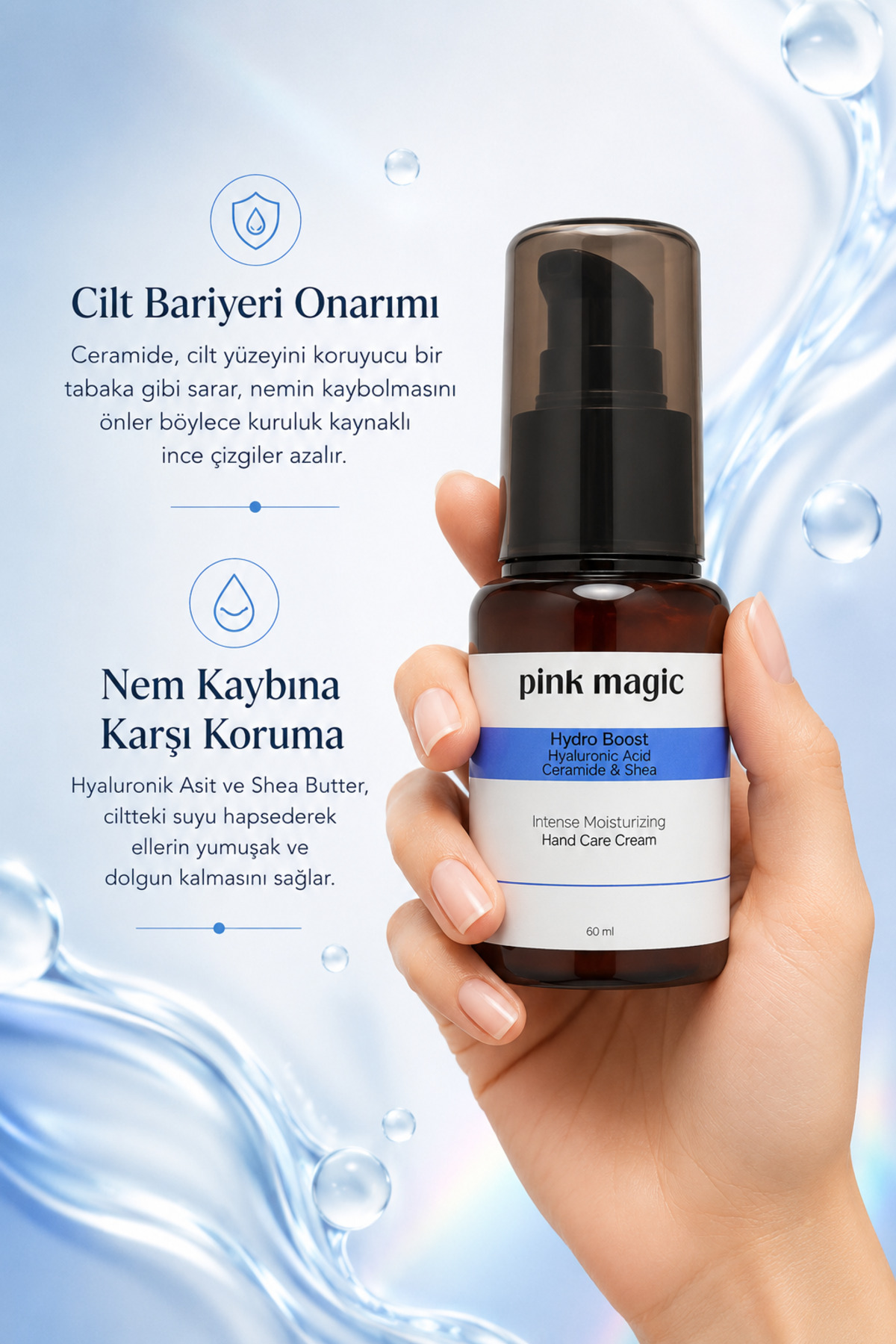 Yoğun Nemlendirici El Bakım Kremi - Hyaluronik Asit, Ceramide, Shea — تصویر 6 از 9