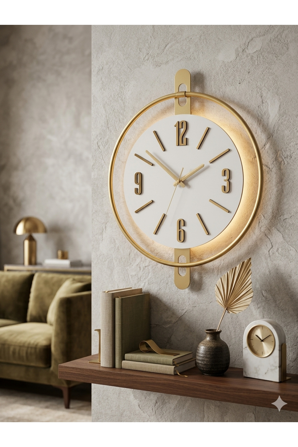 Magnificent Harmony of Metal and Light Wall Clock decorative