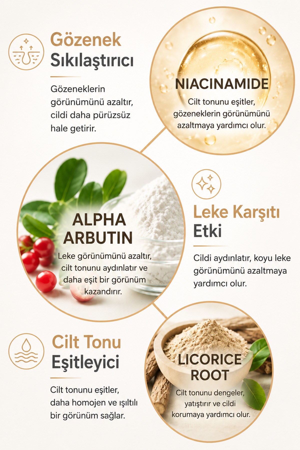 leke karşıtı arbutin niacinamide cilt bakım serumu 30ml (alfa arbutin %2+ niacinamid %5 ) — 7784587 — تصویر 6 از 6
