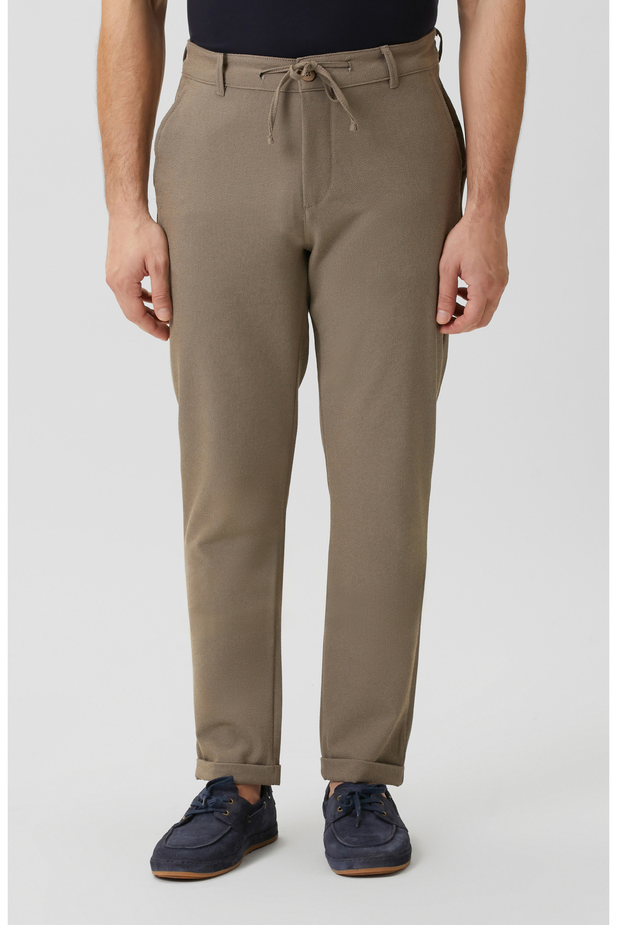 Vizon Jogger Gofre Desen Dokuma Pantolon — قهوه‌ای 1098412 — تصویر 2 از 5