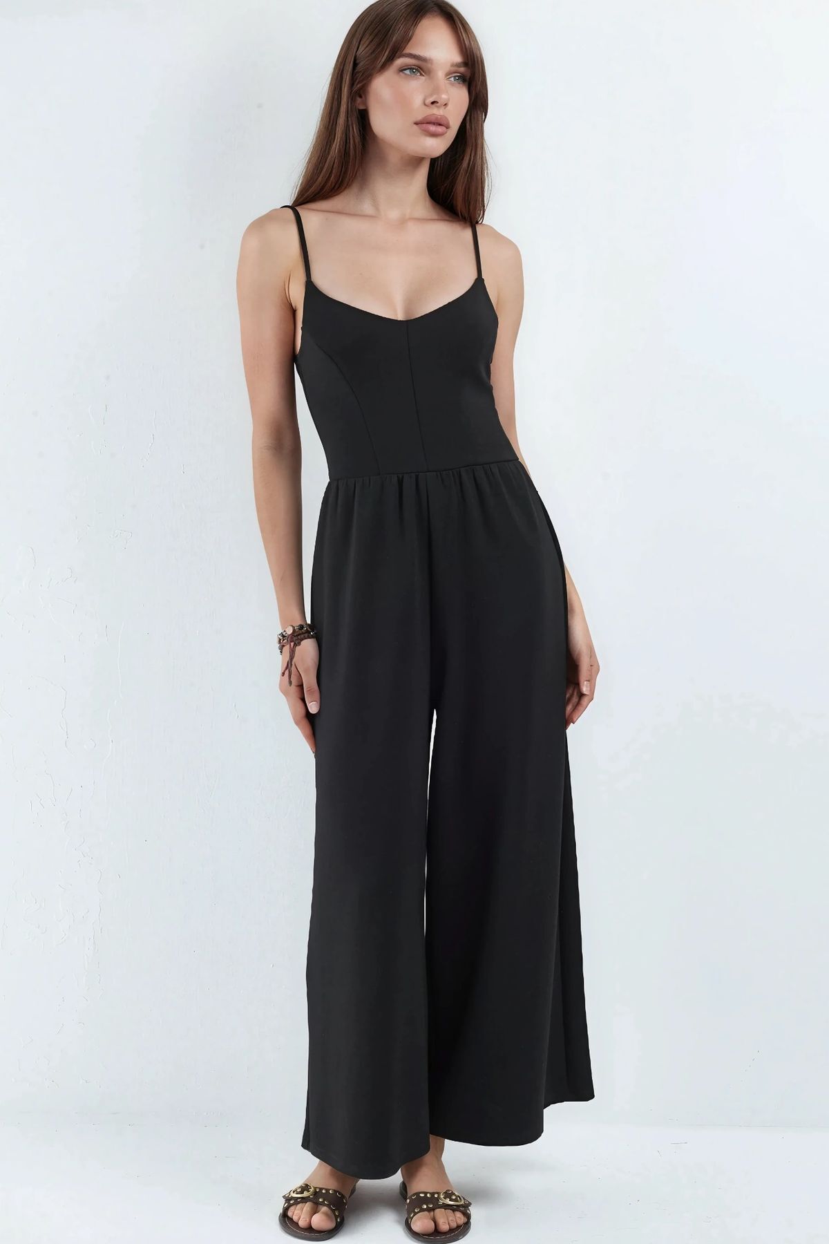 Modal Touch V Yaka Uzun Örme Tulum