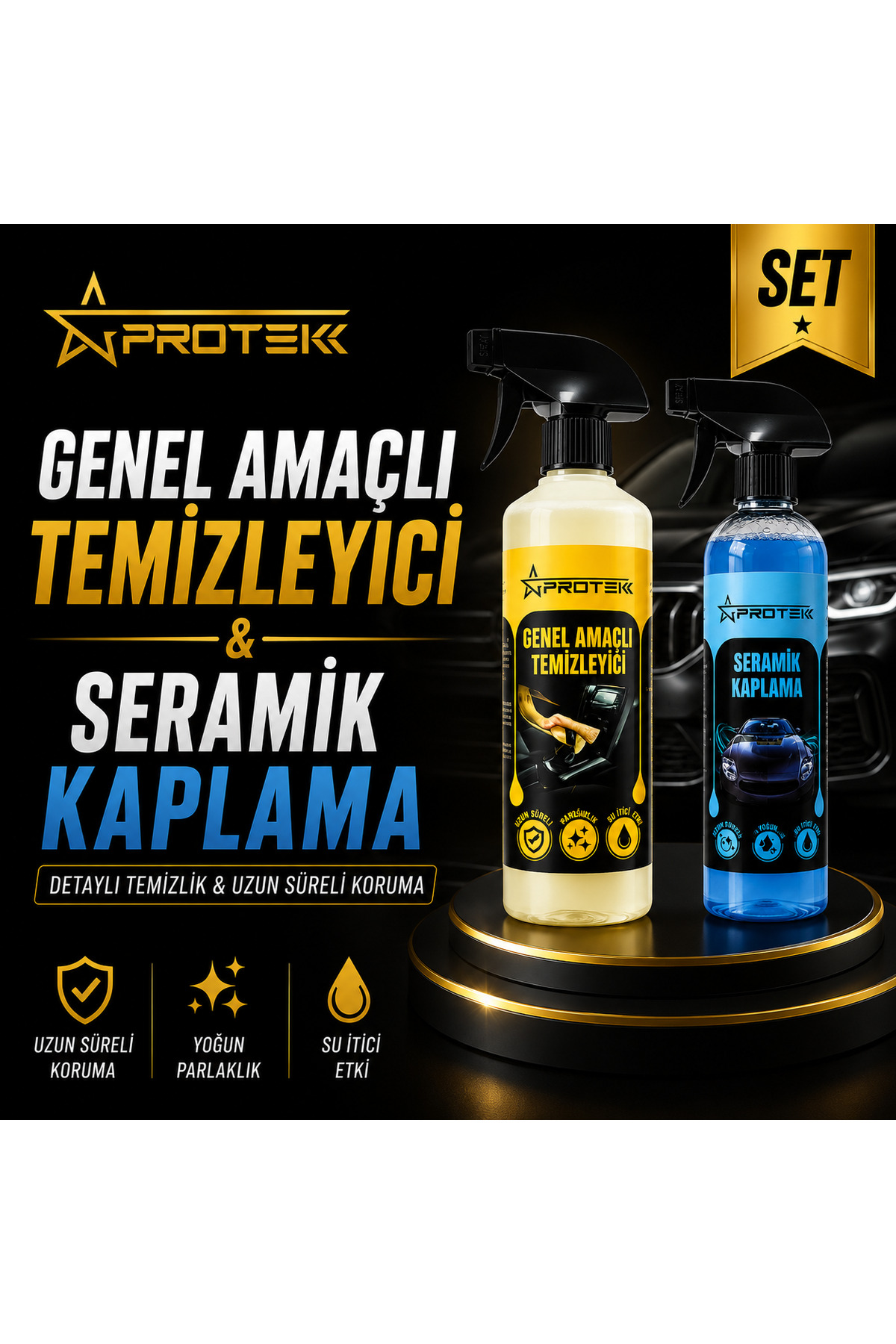 PROTEK Genel Amaçlı Temizleyici + Sıvı Seramik Kaplama Seti