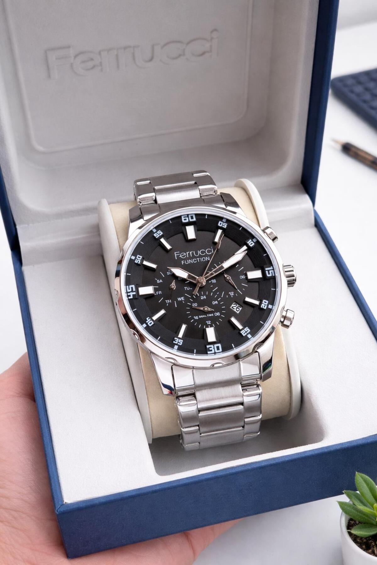 Internal Functions Active Calendar And Day 30mt Waterproof Steel Band Men Wrist Watch VS.BL