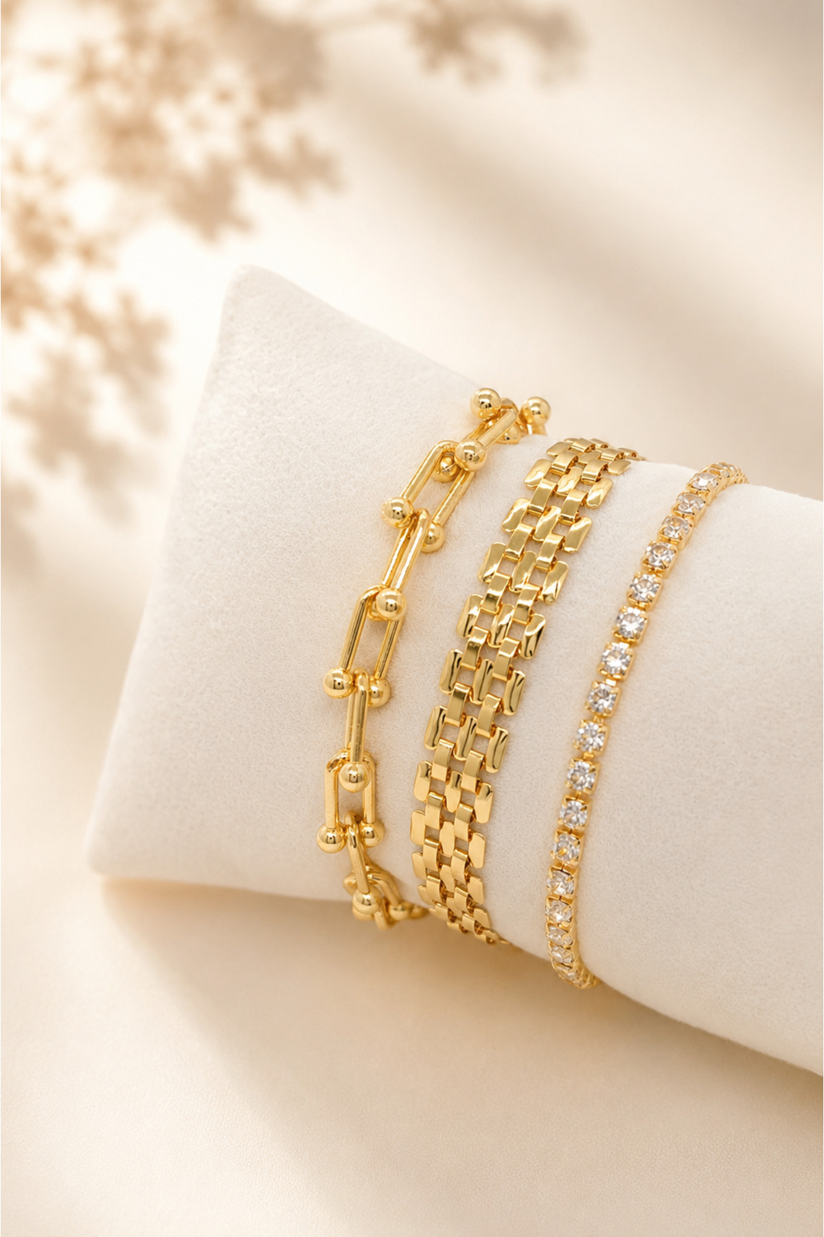 Gold Plated Stylish Design Bracelet Set