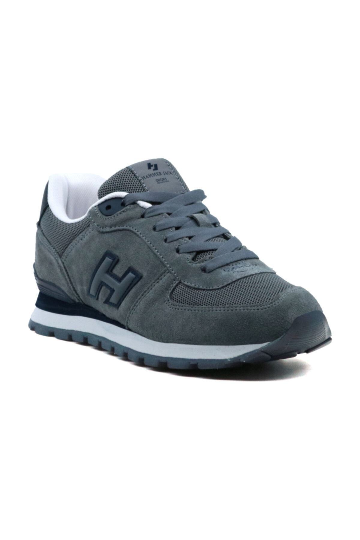 Hammer Jack Gri Peru Büyük Numara (46-47-48) Erkek Kadın Unisex Sneaker Günlük Spor Ayakkabı görsel 5